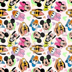 Cartoon Faces Seamless File