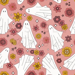 Ghosts Seamless File , Halloween spooky seamless