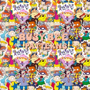 Rugrats 90’s Cartoon seamless pattern