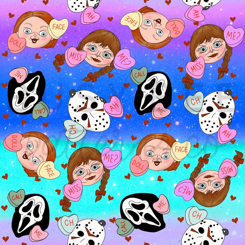 Horror Movie Seamless Pattern - Etsy