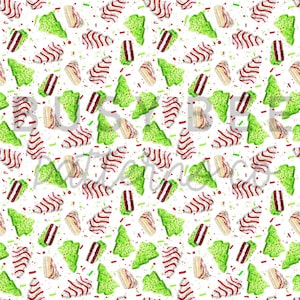 Christmas Cakes Seamless Pattern