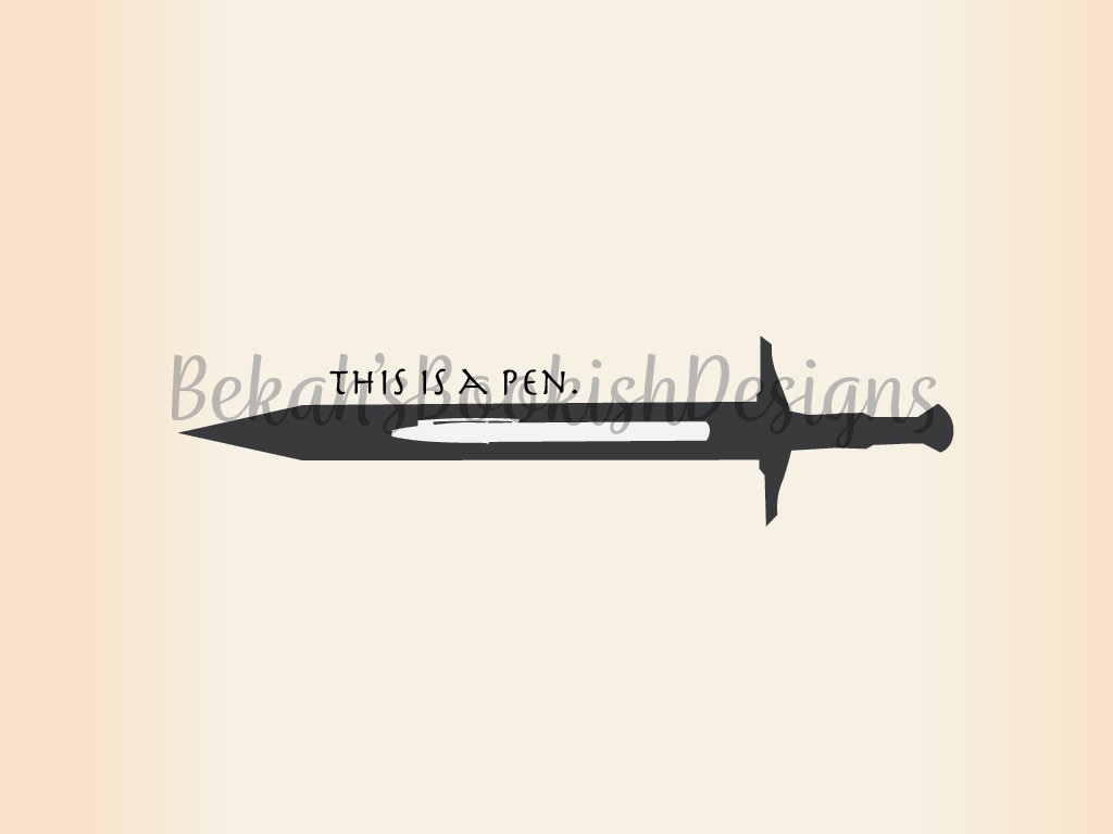 Percy Jackson Riptide Sword and Pen Photographic Print for Sale