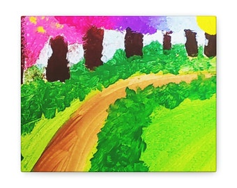 Bunt, Canvas Gallery Wraps, Leinwanddruck, Leinwand Wandkunst, Candy Color Bäume