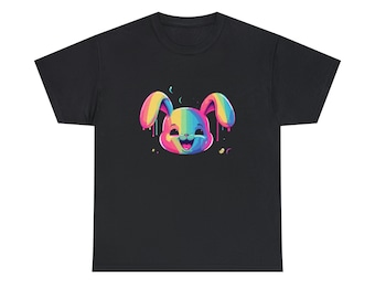 T-Shirt, Häschen, Unisex-T-Shirt, Digital Art, Illustration, Happy Color Bunny