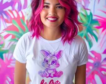 Häschen T-Shirt Be Cute - Häschen - Unisex Softstyle TShirt