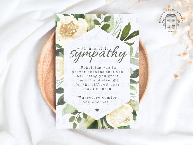 PRINTABLE Christian Sympathy Card Instant Download With - Etsy