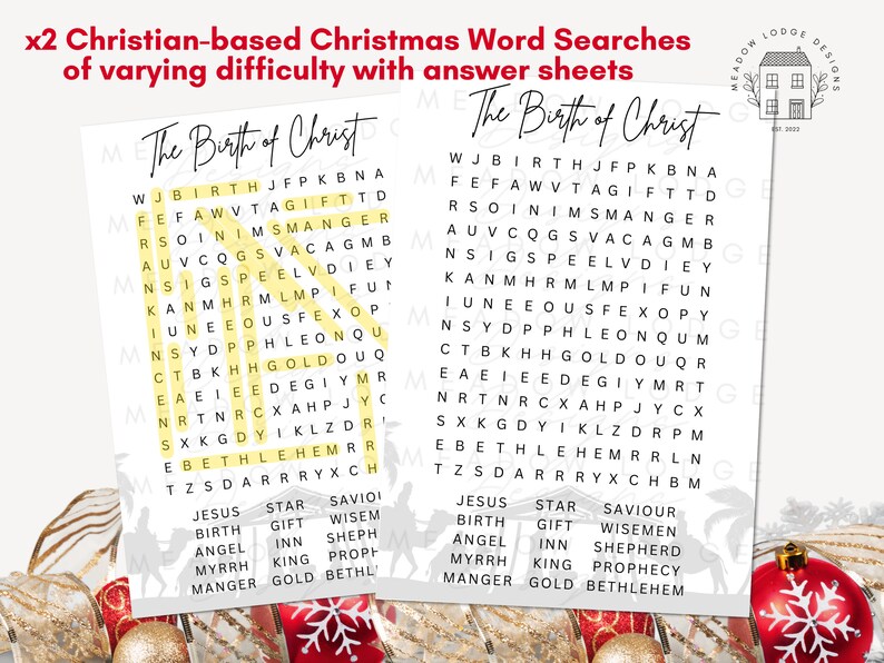 PRINTABLE Christmas Bible Word Search Christian Word Searches Etsy PRINTABLE Christmas Bible Word Search Christian Word Searches Etsy