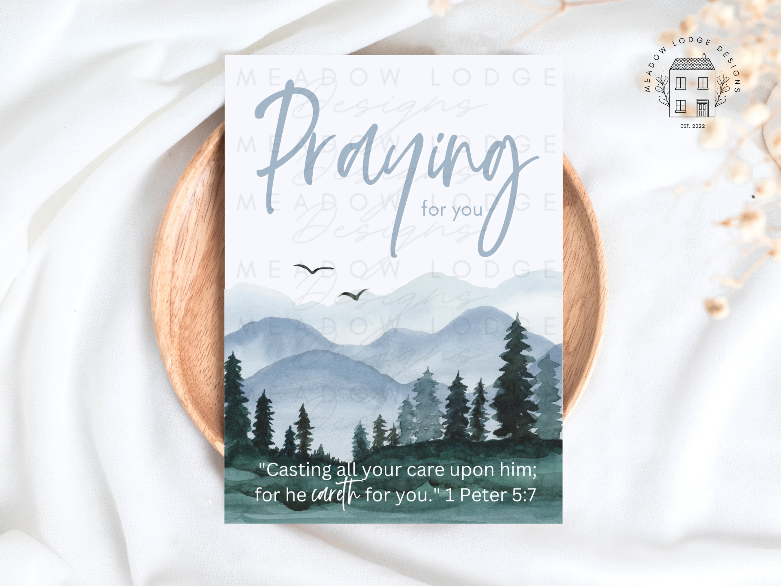 PRINTABLE Praying for You Christian Card for Him, Christian ...