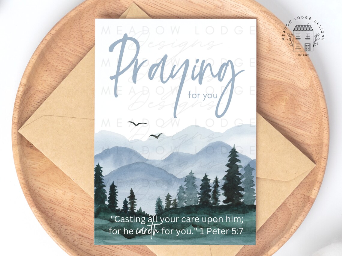 PRINTABLE Praying for You Christian Card for Him, Christian ...