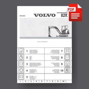 Volvo EC27-C Excavator Parts Catalog Manual PDF