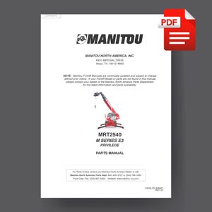 Manitou MRT2540 Forklift M SERIES E3 Parts Manual PDF
