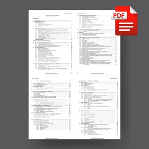 May include: Table of contents for a PDF manual with sections for safety, description and use of the machine, and long periods of inactivity. The manual includes information on the machine's operation, maintenance, and safety procedures.