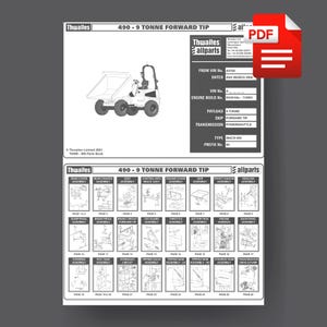 Thwaites 9 トン 490 ダンプカー部品マニュアルブック PDF