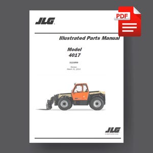 JLG 4017 Telescopic Forklift Telehandler Parts Manual PDF