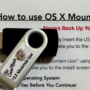 Mac OS X 10.8 Mountain Lion 16GB Bootable USB Flash Drive Instructions Included. EXPRESS Mail Available