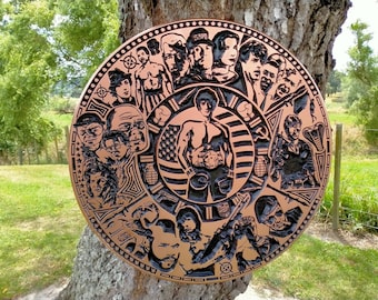 Sylvester Stallone Aztec Calendar - SVG, DXF, EPS File