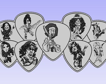 Guitar Greats - SVG, DXF, EPS File