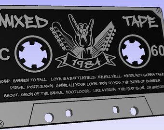 80s Rock Mixed Tape - 1984 - SVG, DXF, EPS File
