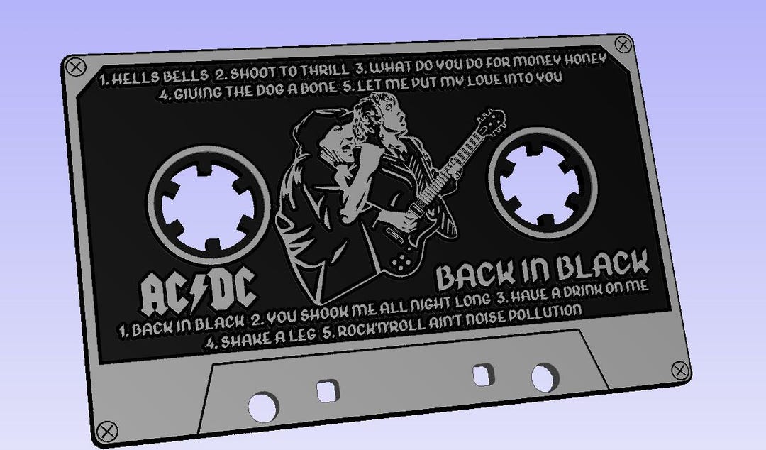 Ac/dc Back in Black - Rock Cassette - SVG, DXF, EPS File - Etsy