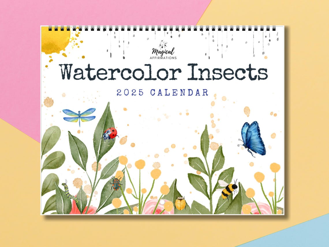 2026 Watercolor Insect Calendar • Botanical Classroom Decor - Etsy Canada