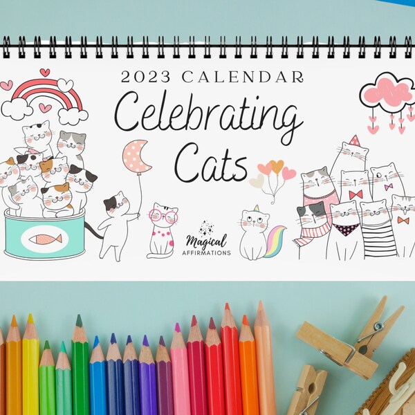 Cat Calendar Etsy