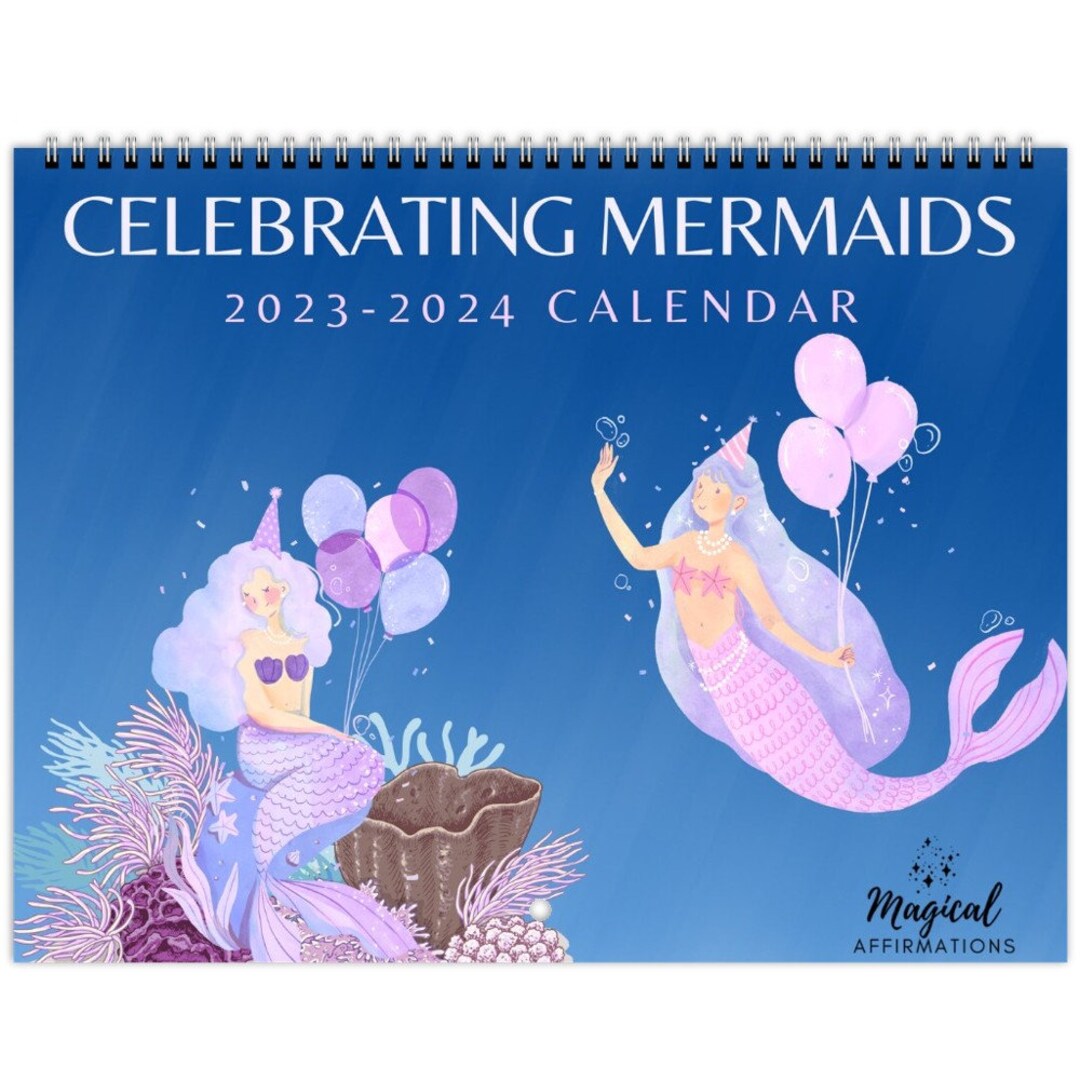 2023 2024 Mermaids Calendar Academic Mermaid Calendar Etsy