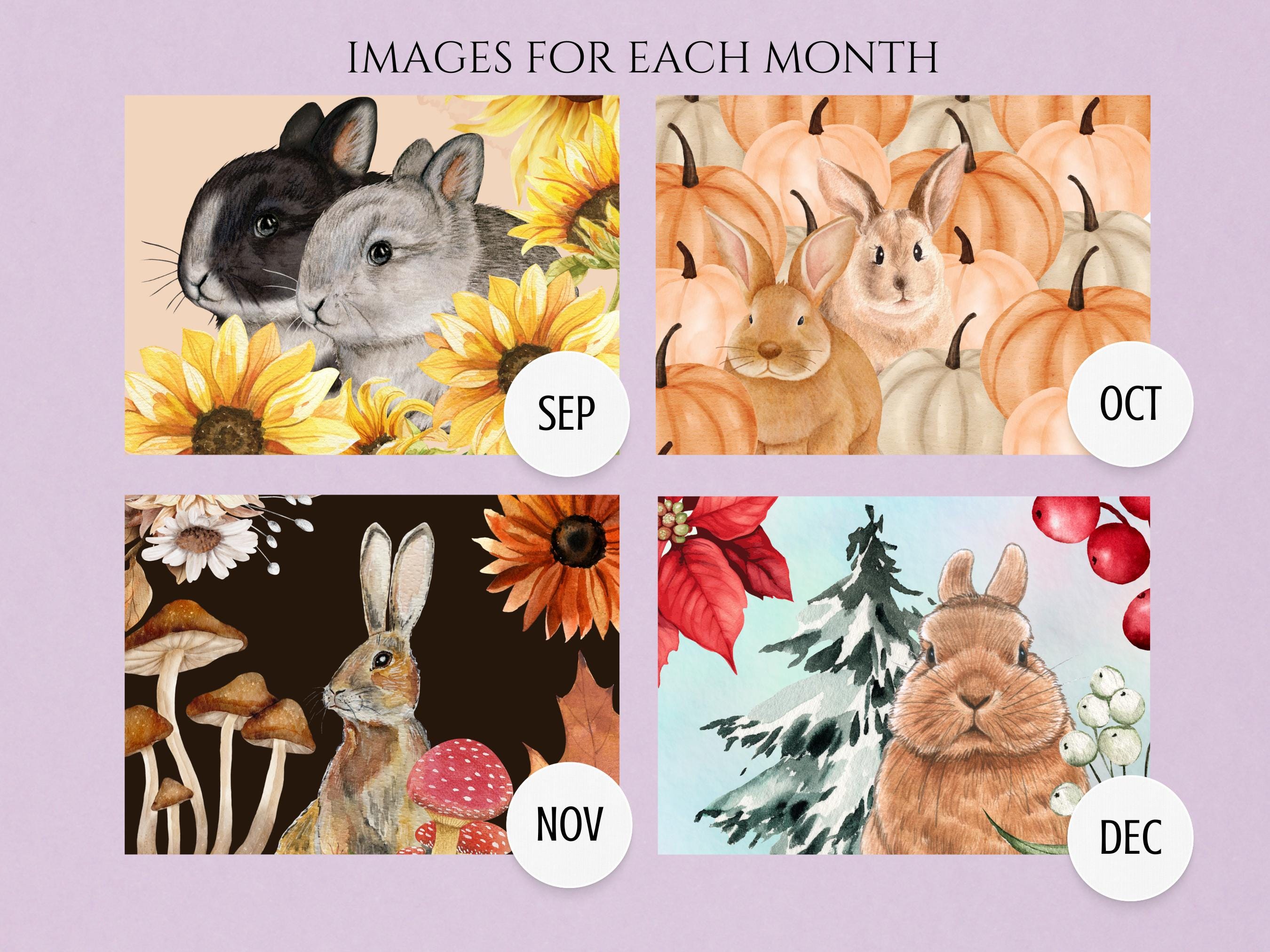 Buy 2026 Watercolor Rabbits Calendar for Kids or Bunny Mom • Whimsical  Bunny Calendar for Classroom, Nursery \u0026 Homeschool Online in India - Etsy, image size:2700x2025
