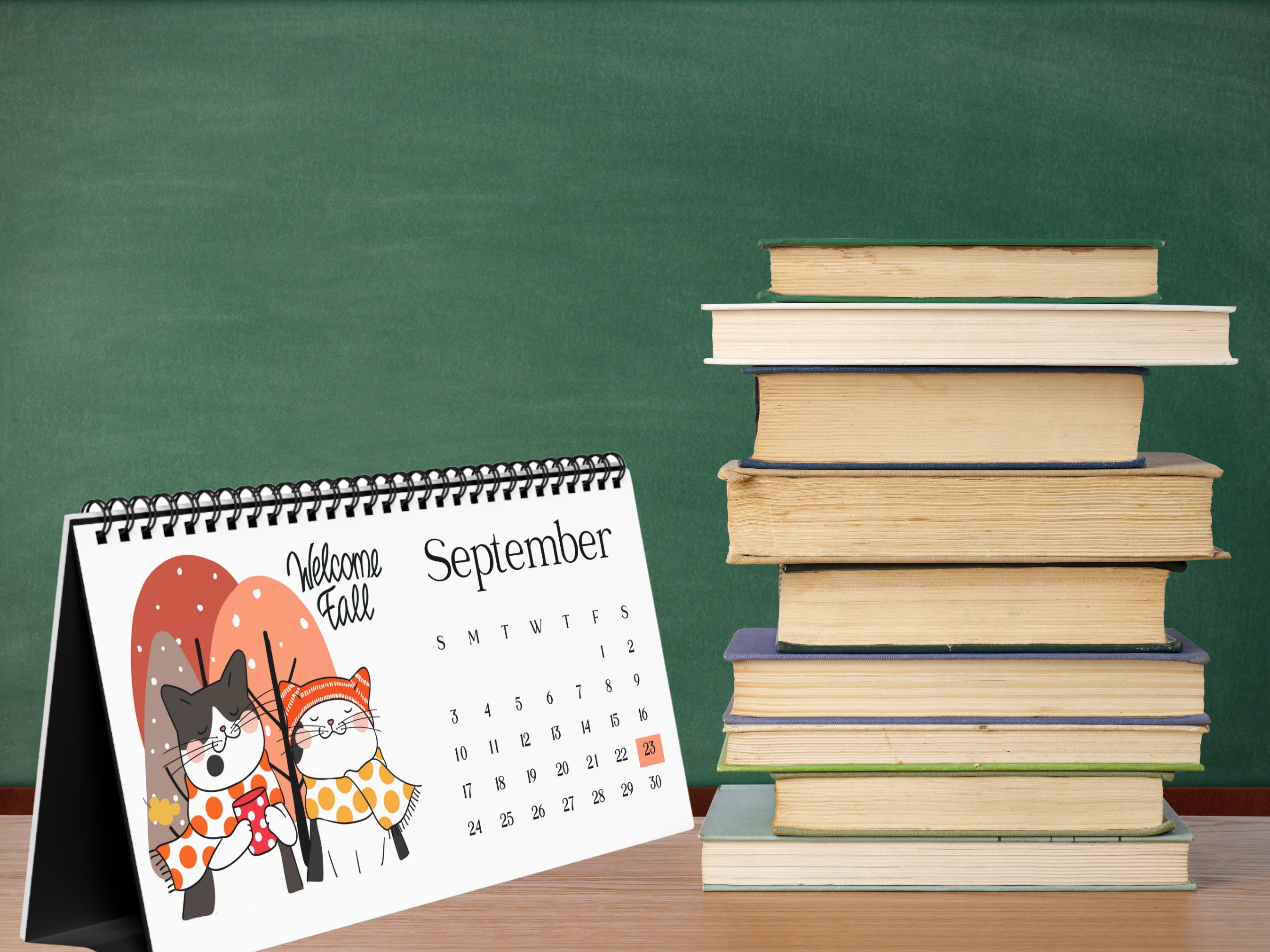 2023 Cute Cats Calendar Kid Desk Calendar Holiday Cat Etsy