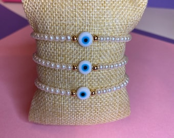 Böses Auge Armband | Perlen Perlenarmband | Glücksbringer Armband | Schutz Armband | Geschenk für sie