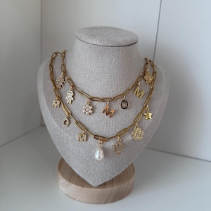 Charm Necklace, Gold Charm Necklace, Custom Charm Necklace, Personalized Charm Necklace, Multi Charm Necklace, Dainty Necklace Gift