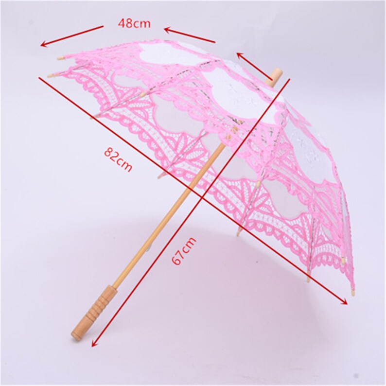 Pink Lace Umbrella Handmade Full Cotton Umbrella Bride Photo Etsy