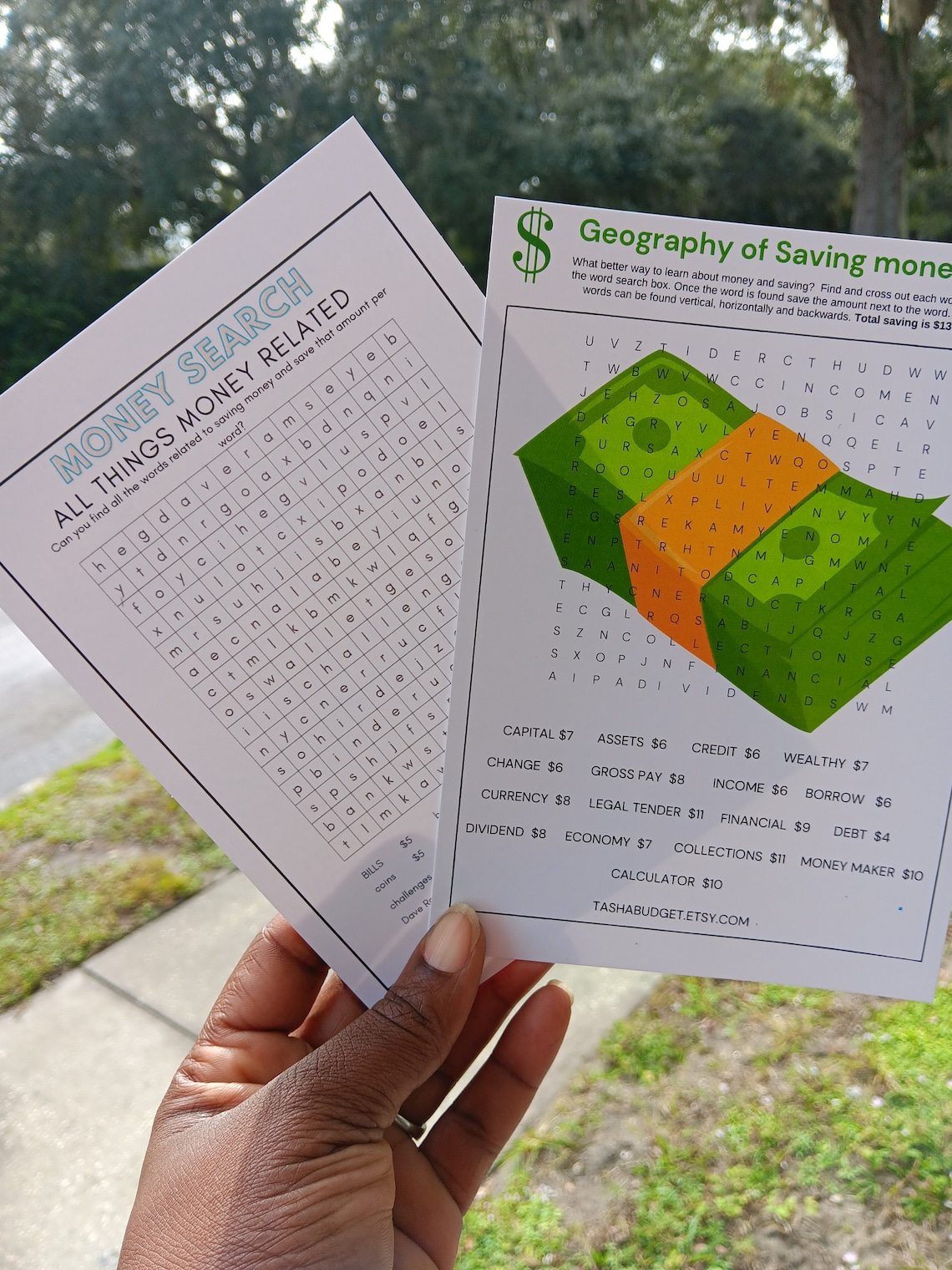 Money Search Crossword Puzzle Savings Challenge//easy Crossword