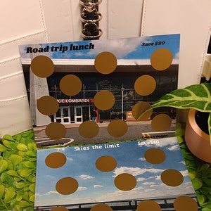 Vacation scratch off saving challenge