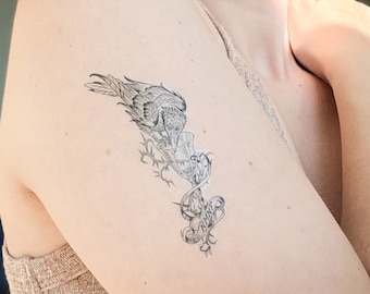 Sex av kråkorna tatuering The Dregs No Mourners Ketterdam Crow Club tillfällig tatuering boklig gåva Grishaverse Cosplay realistisk tatuering Kaz Brekker
