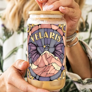 ACOTAR Tumbler Night Court Bokälskare Kaffemugg ACOTAR Glas Kaffemugg Velaris Kopp Rhysand Iskaffekopp Sippglas Suriel Tea CO bild 1
