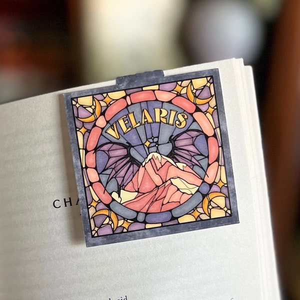 ACOTAR Magnetic Bookmark Sarah J Maas Velaris Starfall Cute Bookmark Feyre Rhysand Bat Wings Booktok Merch Bat Boys Stained Glass Book Gift