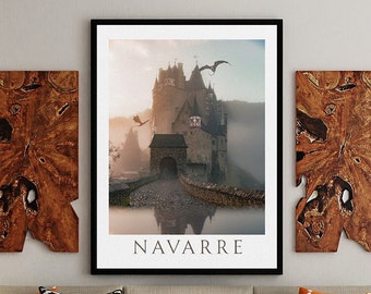 Fourth Wing Art Print Basgiath War College Poster Xaden Riorson Violet Sorrengail Tairn Andarna Booktok Bookish Merch Bookish Wall Art Gift