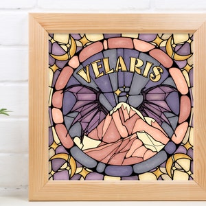ACOTAR Merch Sarah J Maas Velaris Poster Booktok Feyre Rhysand Bookish Wall Art Bat Boys A Court Of Thorns And Roses Stained Glass Book Gift