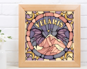 ACOTAR Merch Sarah J Maas Velaris Poster Booktok Feyre Rhysand Bookish Wall Art Bat Boys A Court of Thorns And Roses glas in lood boek cadeau