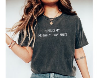 Koszula Morally Gray, Booktok Merch, Kolory komfortowe, Book Swag, Bookstagram, Koszulka Book Boyfriends, Pikantne Book Merch