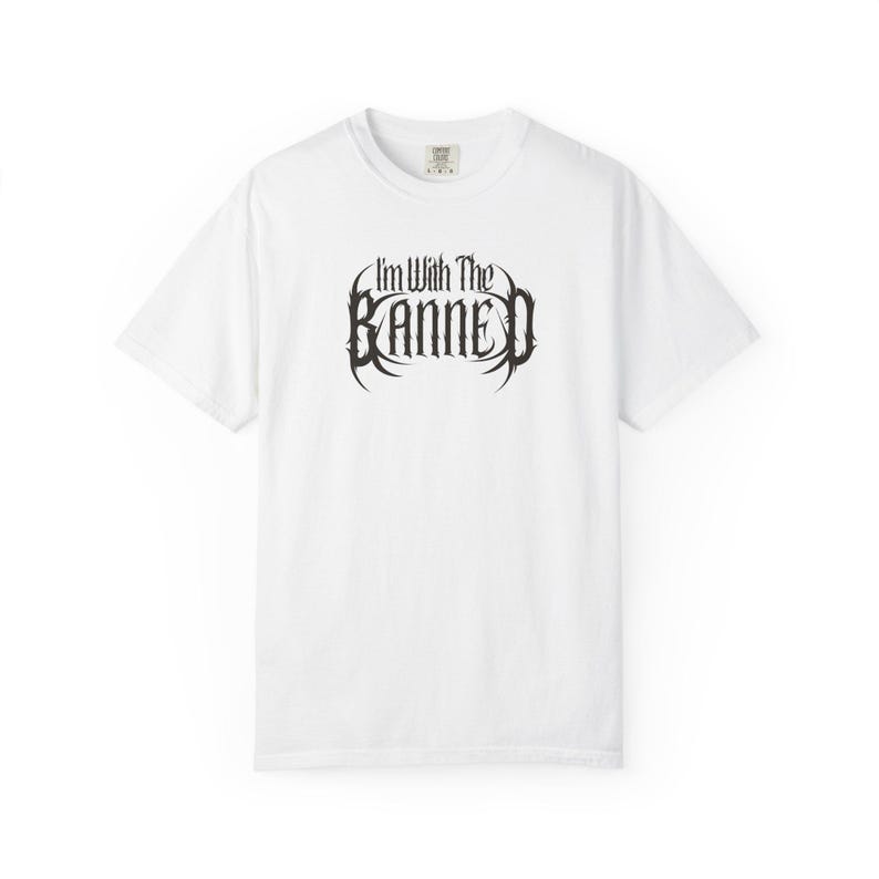 Banned Books Shirt Booktrovert Shirt Heavy Metal Shirt Alt Clothing Librariancore Support Your Local library Resistance Book Related Gifts White