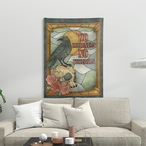 Six Of Crows No Mourners No Funerals Tapestry Ketterdam Crow Club Grishaverse Booktok Merch Book Merch Kaz Brekker Inej Bookish Wall Art