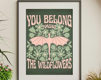 Throne Of Glass Art Print Terrasen Merch Retro Vintage Stempel Sarah J Maas ACOTAR Merch Romantasy Wall Decor Booktok Bookish Wall Art Geschenk