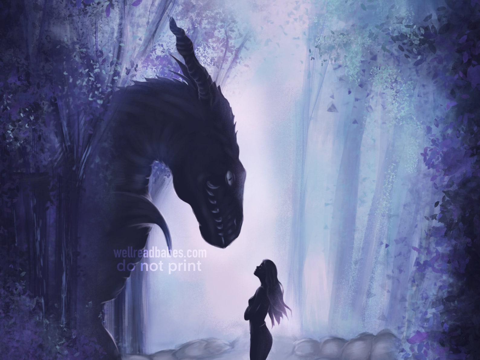 Fourth Wing Art Print Violet Sorrengail Meets Tairn Basgiath War(02)