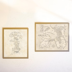 Throne of Glass Map Erilea Sarah J Maas ACOTAR Merch Velaris Poster ...