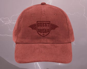 Embroidered Hat Quest Squad Fourth Wing Vintage Corduroy Hat Xaden Riorson Tairn and Andarna Basgiath Booktok Merch Dat Hat Cap Book Gift