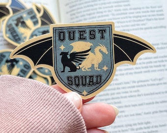 Quest Squad Fourth Wing Sticker Violet Xaden Riorson Tairn and Andarna Kindle Stickers Basgiath Booktok Merch Book Gift Bookish Stickers