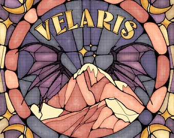 ACOTAR Diamant Malerei Sarah J Maas Velaris Art Booktok Feyre Rhysand Bookish Wandkunst Ein Gericht Der Dornen und Rosen Glasmalerei-Buch-Geschenk