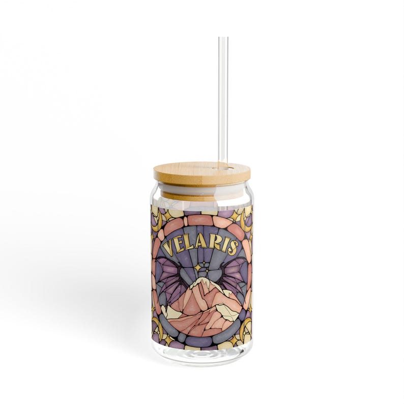 ACOTAR Tumbler Night Court Bokälskare Kaffemugg ACOTAR Glas Kaffemugg Velaris Kopp Rhysand Iskaffekopp Sippglas Suriel Tea CO bild 2