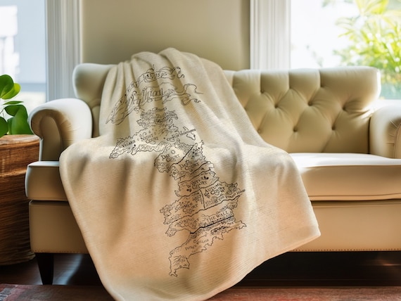 ACOTAR Merch Prythian Map Book Lovers Blanket Sarah J Maas Velaris Booktok Feyre Rhysand Bookish Blanket Bat Boys ACOTAR Blanket Book Gift